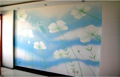 巴南画墙绘怎么画好白云的蓬松感？