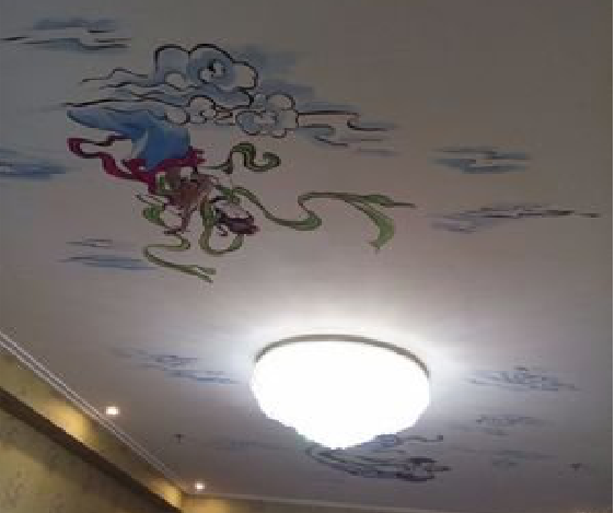 巴南如何快速绘制天花板上的手绘墙?