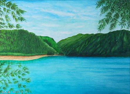 巴南在墙绘中,如何绘画绿水青山?