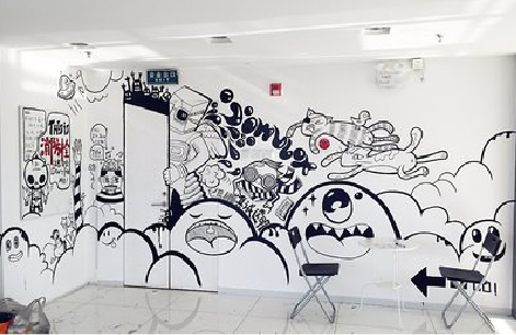 巴南手绘墙并非传统涂鸦。